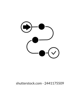 roadmap concept line icon. Simple element illustration. roadmap concept outline symbol design.