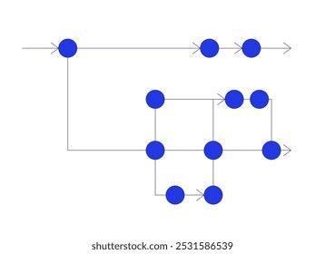Roadmap decision making scheme 2D cartoon object. Data visualization. Road map diagram. Dots arrows. Timeline infographic isolated element flat vector clipart on white background. Spot illustration
