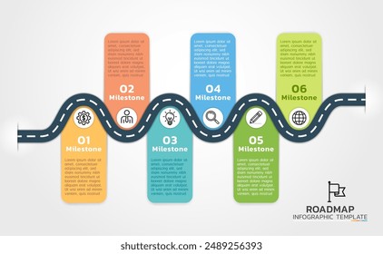 Roadmap gantt chart infographic diagram template