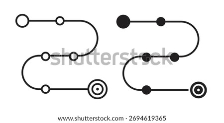 Roadmap icon concept. Logo symbol for web and mobile. Pixel Perfect.