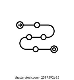 Roadmap icon Flat illustration sign