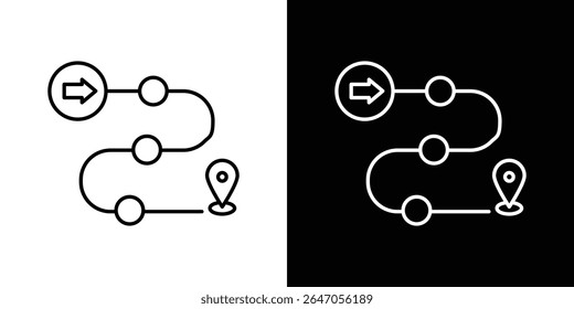 Roadmap icon. Graphic Design vector icon. Ui Ux Icons