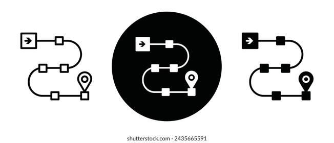 Roadmap icon line art vector