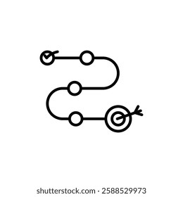 Roadmap icon logo sign set vector outline