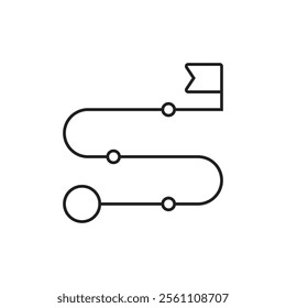 Roadmap icon Outline vector line symbol