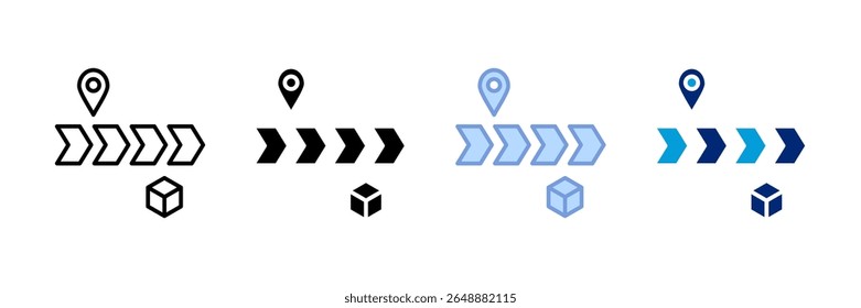 Roadmap Icon Set Multiple Style Collection