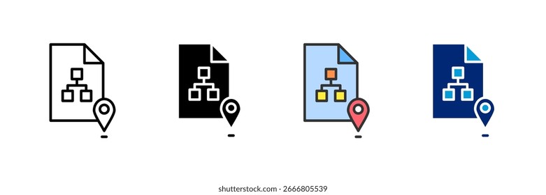 Conjunto de ícones do roteiro Coleção de estilos múltiplos