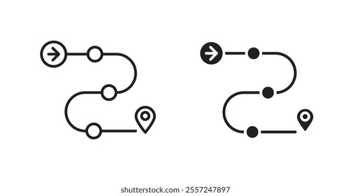 Roadmap Icon set. vector illustration set