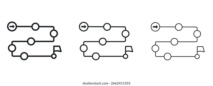 Roadmap icon simple line design - Simple Vector Illustration