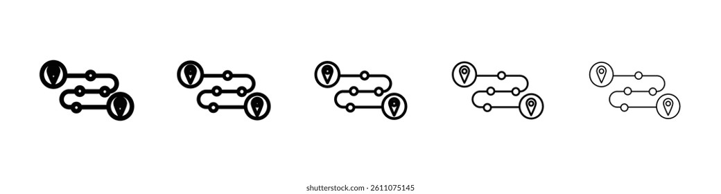 Roadmap icon Symbol mark in Outline style