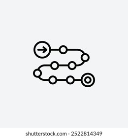 Icono de hoja de ruta. icono de Vector eps para diseños de App y ui