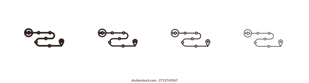 Roadmap icon. Vector isolated pictograms.