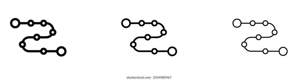Roadmap icons in tree different stroke sizes