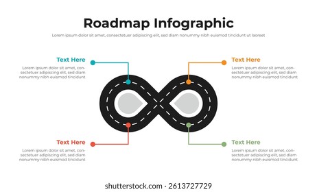Roadmap infographic presentation layout fully editable.