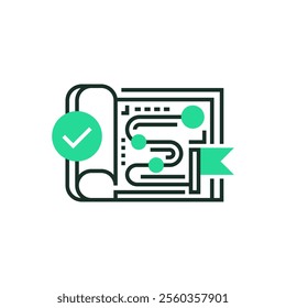 Roadmap Outline Icon. linear style sign for mobile concept and web design. Outline vector icon. Symbol, logo illustration