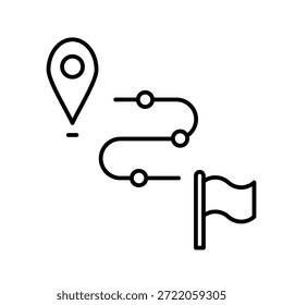 Ilustração do vetor do ícone de estrutura de tópicos do mapa de produtos