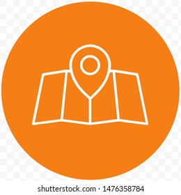 Roadmap Pin Place Outline Icon