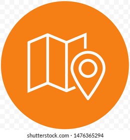 Roadmap Pin Place Outline Icon