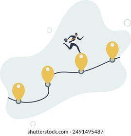 Roadmap, project milestone or business journey achievement, workflow or process timeline to success, step planning or progress concept.flat design.illustration with people.