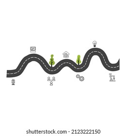 roadmap strategy template for infographics concept. vector design illustration.