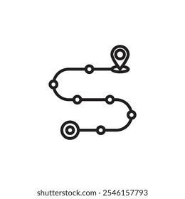Roadmap thin line vector icon