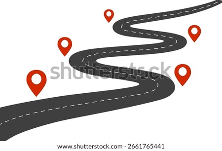 Roadmap timeline infographic template in flat design on white background vector illustration.