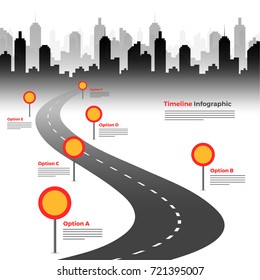 Roadmap timeline infographics background.