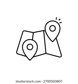 Icono de Vector de hoja de ruta ilustración de stock