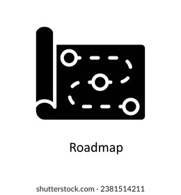 Roadmap  vector Solid Design illustration. Symbol on White background EPS 10 File 