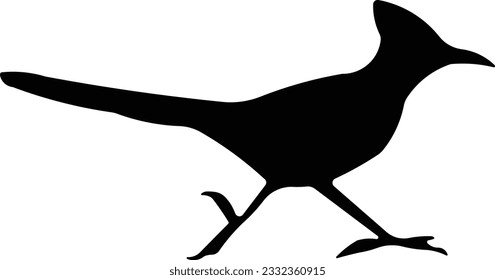 roadrunner bird chaparral cock animal wild Glyph eps