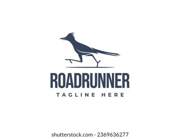 roadrunner bird logo vector icon illustration