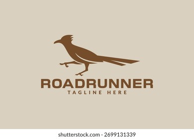 Ilustración del icono del Vector del logotipo de Roadrunner Bird	