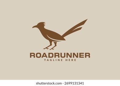 Ilustración del icono del Vector del logotipo de Roadrunner Bird	