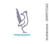 Roadrunner bird logo vector illustration. creative design template