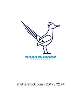 Roadrunner bird logo vector illustration. creative design template