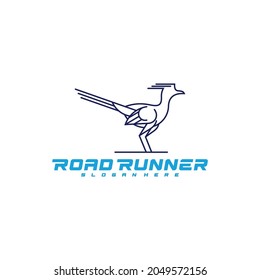 Roadrunner bird logo vector illustration. creative design template