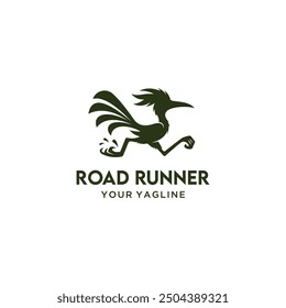 roadrunner bird silhouette logo vector illustration