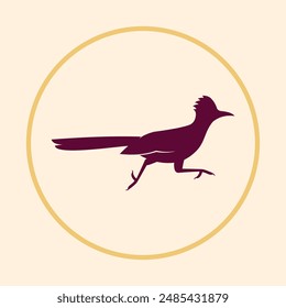 Roadrunner pájaro trendy icon arte utilizable colorido Ilustración vectorial abstracto diseño de fondo