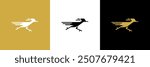The Roadrunner logo features a sleek, minimalist design that captures the essence of speed and agility. With clean lines and a streamlined silhouette, the logo portrays the roadrunner in motion using 