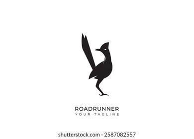 roadrunner logo silhouette, simple roadrunner logo