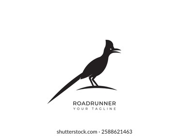 roadrunner logo silhouette, simple roadrunner logo
