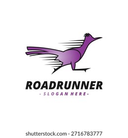 Roadrunner Logo Vektor, Symbol, Emblem, Geschwindigkeit Bewegung Logo Design Konzept, Vogel kreatives Symbol.