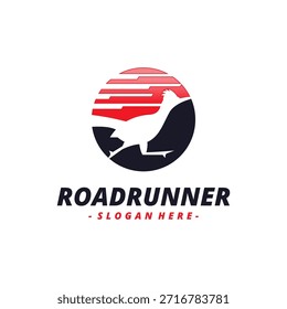 Vector del logotipo de Roadrunner, icono, emblema, concepto de diseño de logotipo de movimiento de velocidad, símbolo creativo de pájaro.