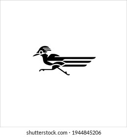 Roadrunner Symbol Logo. Tattoo Design. Vector Illustration.