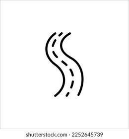 Icono de carreteras. Icono de horquillas de carretera. Secciones de caminos de diferentes formas. ilustración vectorial sobre fondo blanco
