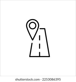 Roads icon. Road forks icon. Road sections of different shapes. vector illustration on white background