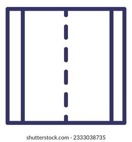 Roads icon. Road forks icon. Road sections of different shapes. Line with editable stroke. Eps 10. Vector illustration.