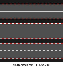 Roads set icons. Graphic template. Vector illustration