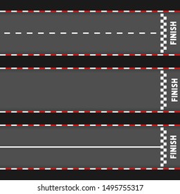 Roads set icons. Graphic template. Vector illustration