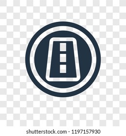 Roads vector icon isolated on transparent background, Roads transparency logo concept